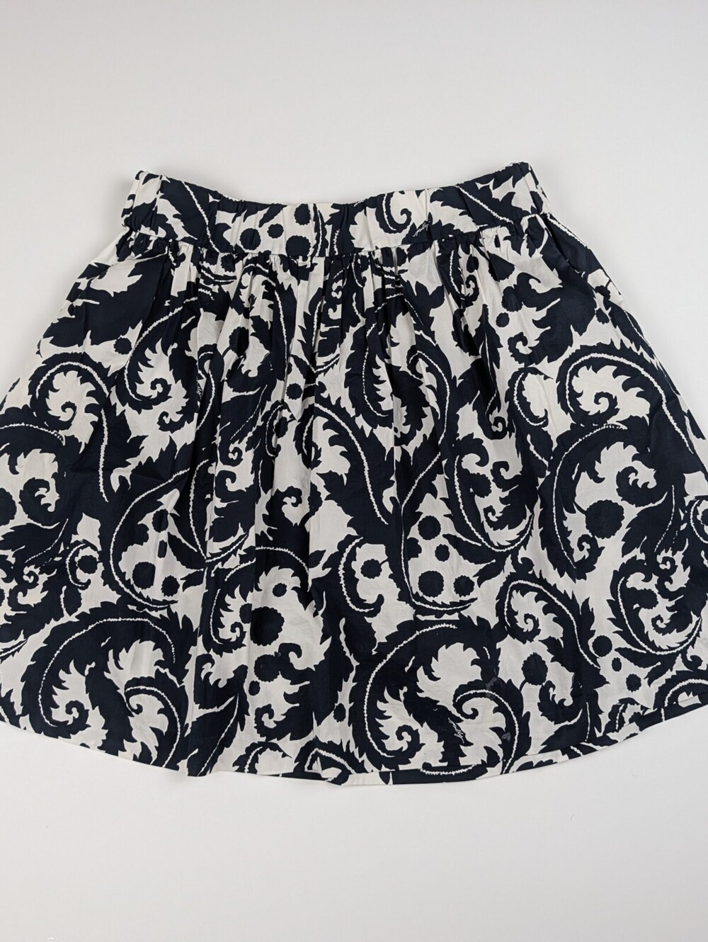 Banana Republic Milly Skirt 6 Navy Print Coastal Grandmother Resortwear